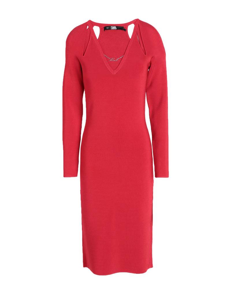 KARL LAGERFELD Midi-kleid Damen Rot von KARL LAGERFELD