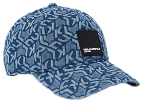 KARL LAGERFELD JEANS Damen Baumwollkappe Mit Monogramm Blau, One Size von KARL LAGERFELD JEANS
