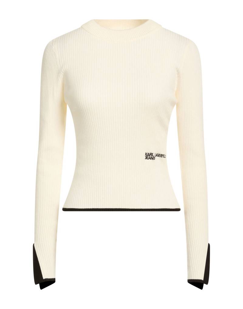 KARL LAGERFELD JEANS Pullover Damen Cremeweiß von KARL LAGERFELD JEANS