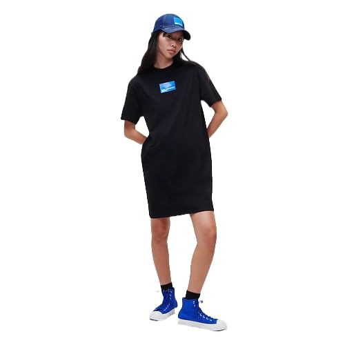 KARL LAGERFELD JEANS Damen LogoT-Shirtkleid Normale Passform, Schwarz, S von KARL LAGERFELD JEANS