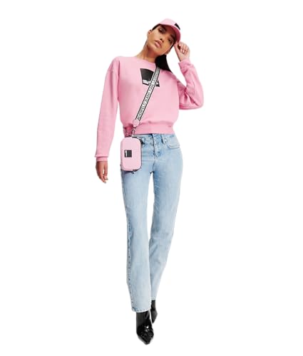 KARL LAGERFELD JEANS, Damen, Box Logo Sweat, Regular Fit, Moonlite Mauve, L von KARL LAGERFELD JEANS