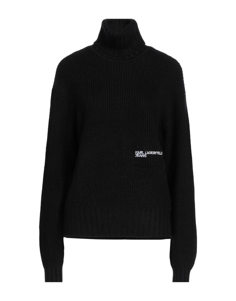 KARL LAGERFELD JEANS Rollkragenpullover Damen Schwarz von KARL LAGERFELD JEANS