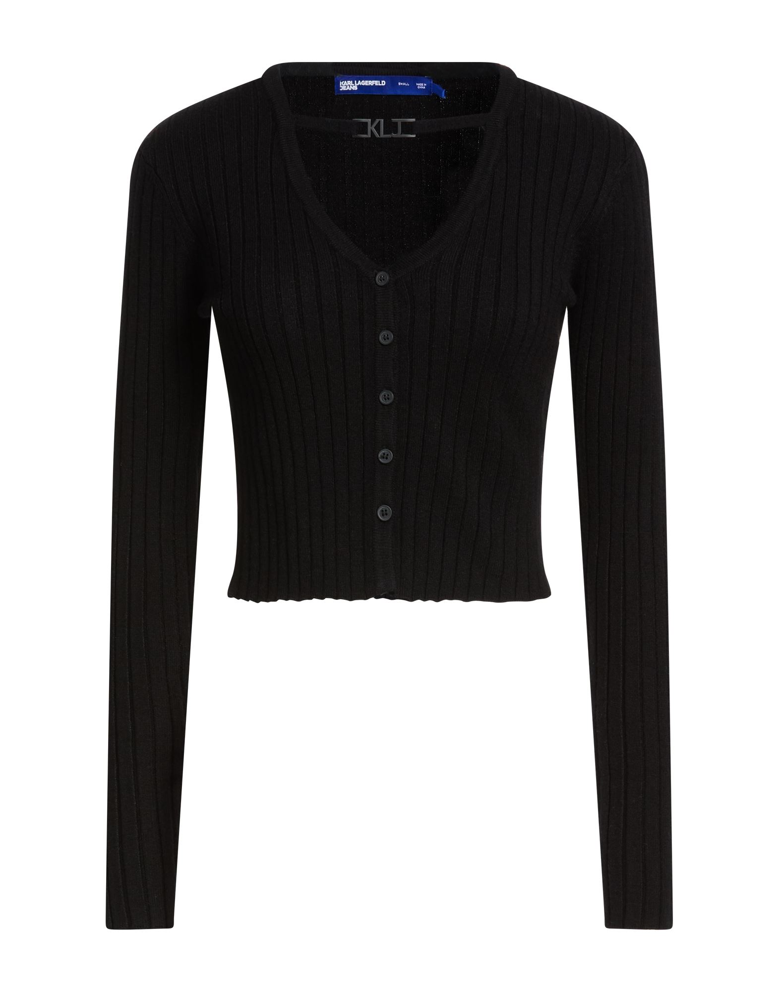 KARL LAGERFELD JEANS Strickjacke Damen Schwarz von KARL LAGERFELD JEANS