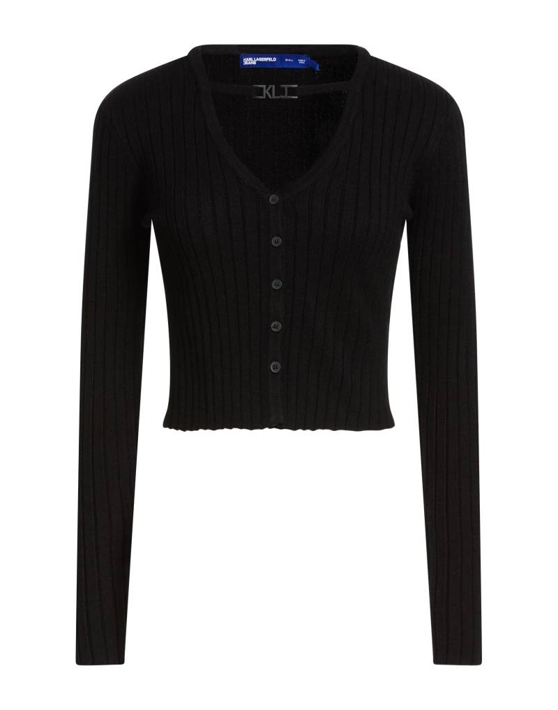 KARL LAGERFELD JEANS Strickjacke Damen Schwarz von KARL LAGERFELD JEANS