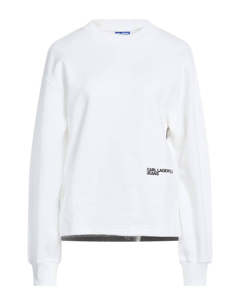 KARL LAGERFELD JEANS Sweatshirt Damen Weiß von KARL LAGERFELD JEANS