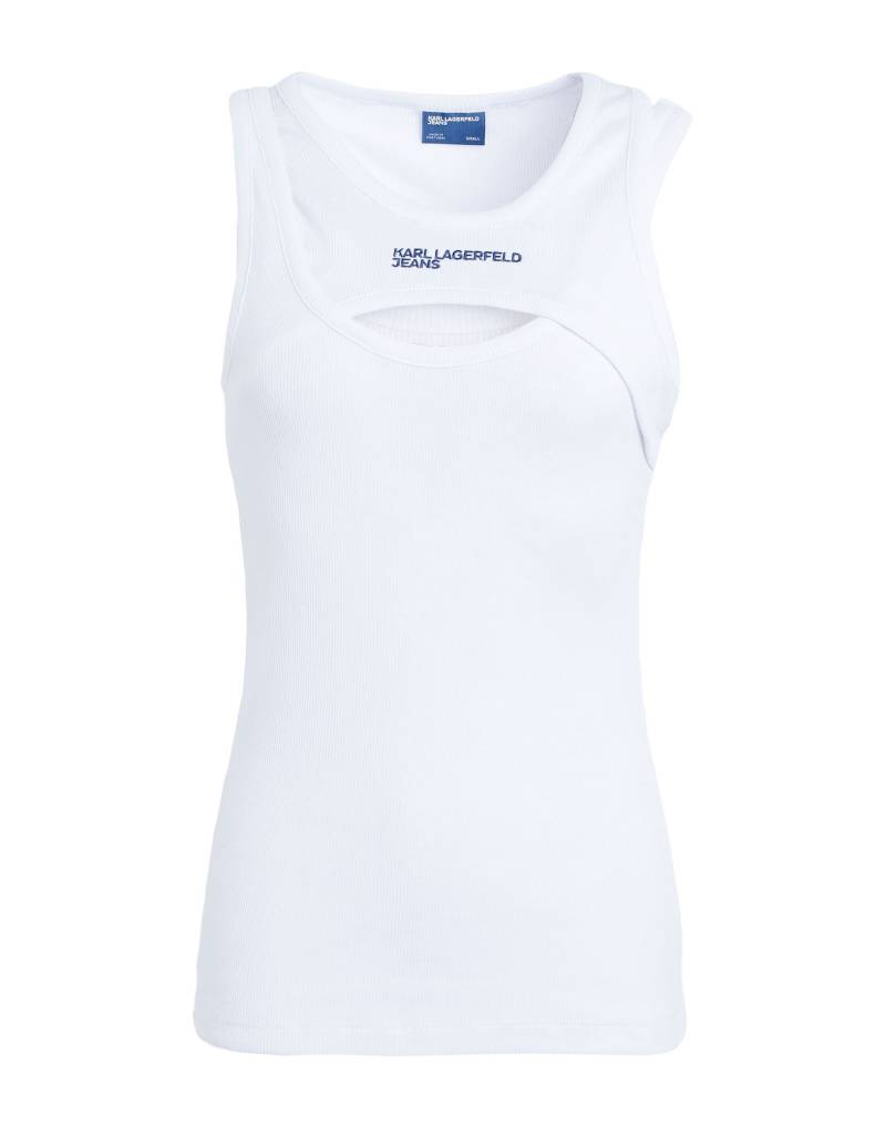 KARL LAGERFELD JEANS Tank Top Damen Weiß von KARL LAGERFELD JEANS
