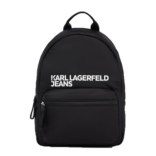 KARL LAGERFELD JEANS Damen Essential Nylon Rucksack Schwarz, One size von KARL LAGERFELD JEANS