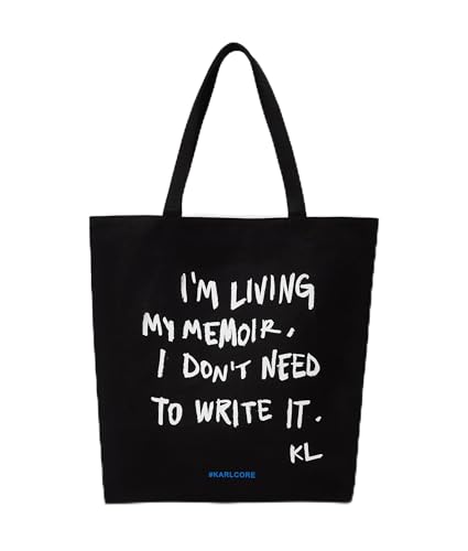 KARL LAGERFELD JEANS Damen Box Logo Quote Shopper Schwarz, One size von KARL LAGERFELD JEANS