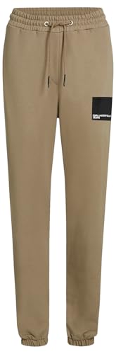 KARL LAGERFELD JEANS Damen Box Logo Sweathose Normale Passform, Beige, S von KARL LAGERFELD JEANS