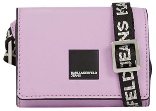 KARL LAGERFELD JEANS Damen CrossbodyGeldbörse Mit BoxLogo Lila, One size von KARL LAGERFELD JEANS