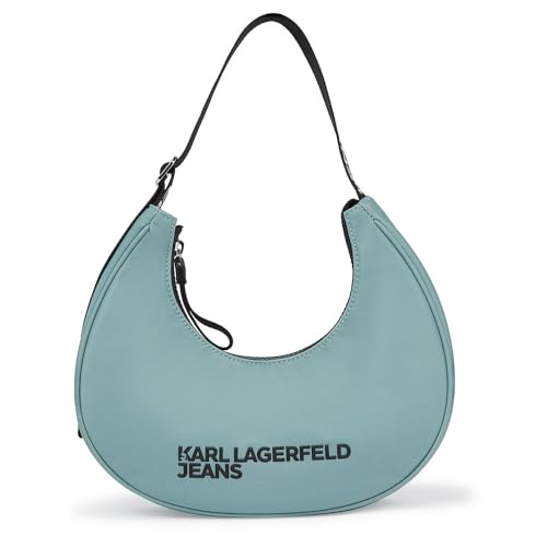 KARL LAGERFELD JEANS Women's Essential Nylon Moon Bag, Granite Green KARL LAGERFELD JEANS Women's Essential Nylon Moon Bag, Granite Green von KARL LAGERFELD JEANS
