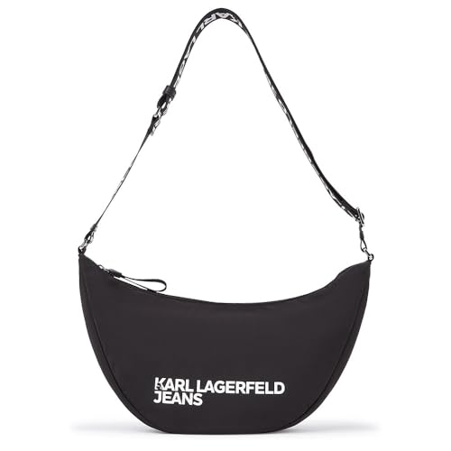 KARL LAGERFELD JEANS, Damen, Essential Nylon Sling Bag, Schwarz, Einheitsgröße von KARL LAGERFELD JEANS