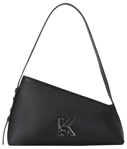 KARL LAGERFELD JEANS Damen Geo Schultertasche Leder Schwarz, One size von KARL LAGERFELD JEANS