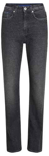 KARL LAGERFELD JEANS Damen High Rise Straight Denim Mit Schlitz Gerades Bein, Grau, 3030 von KARL LAGERFELD JEANS