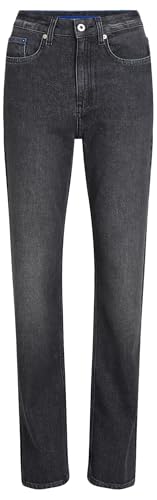 KARL LAGERFELD JEANS Women's High Rise Straight Jeans, Washed Dark Grey Denim, 31W x 30L von KARL LAGERFELD JEANS