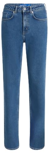 KARL LAGERFELD JEANS, Damen, High Rise Straight Denim, Gerades Bein, Mittelblauer Stein, 2430 von KARL LAGERFELD JEANS