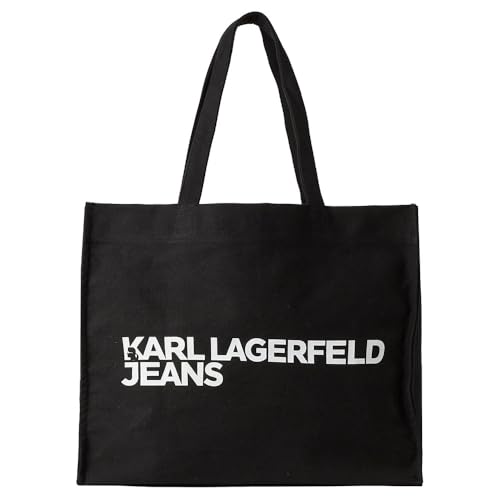 KARL LAGERFELD JEANS Damen Essential Logo Shopper Schwarz, One size von KARL LAGERFELD JEANS
