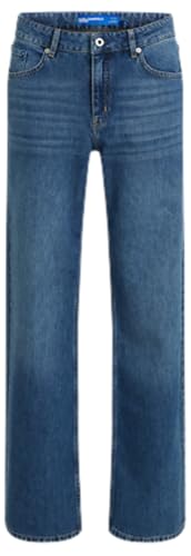Karl Lagerfeld Jeans, Damen, Mid Rise Relaxed Denim, Relaxed Leg, Washed Dark Blue, 2430 von KARL LAGERFELD JEANS