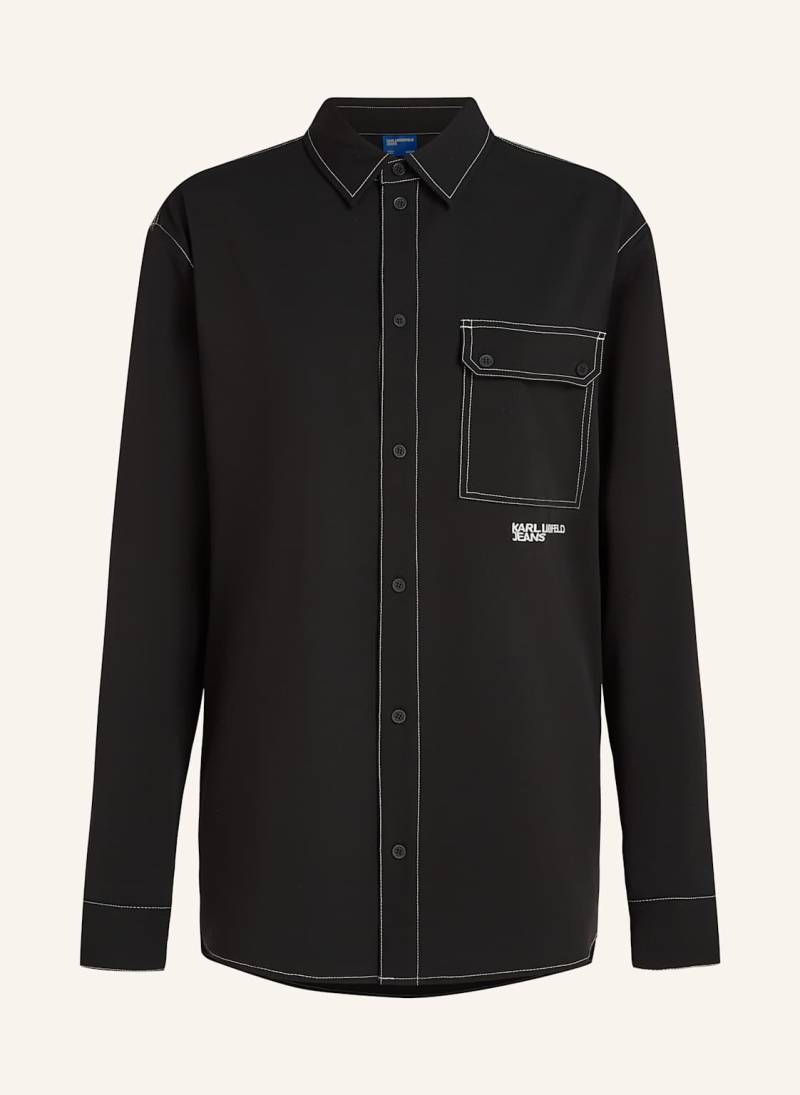 Karl Lagerfeld Jeans Hemd schwarz von KARL LAGERFELD JEANS