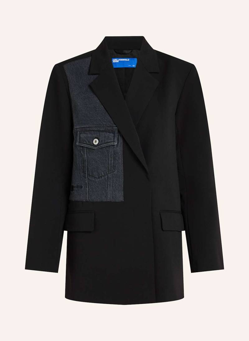 Karl Lagerfeld Jeans Jacke schwarz von KARL LAGERFELD JEANS