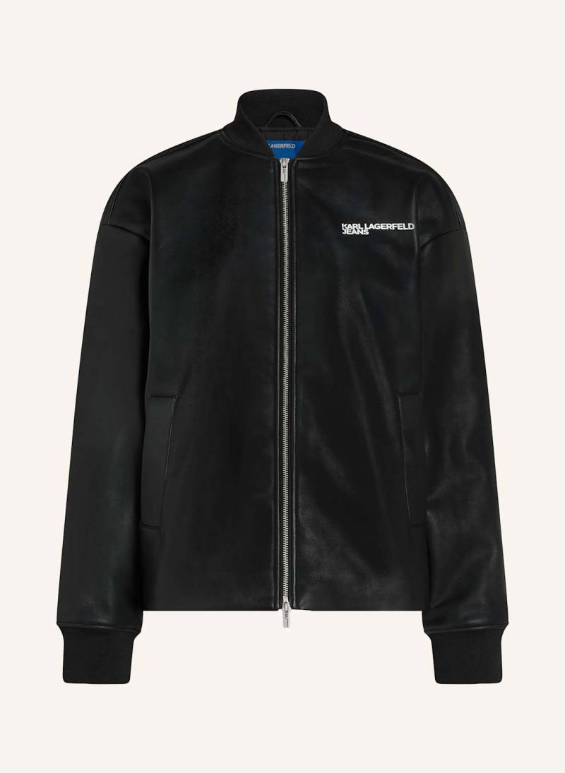 Karl Lagerfeld Jeans Jacke schwarz von KARL LAGERFELD JEANS
