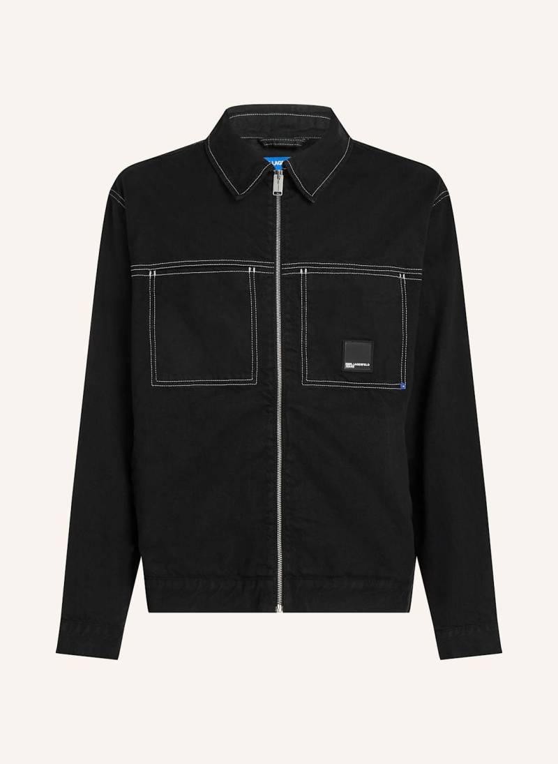 Karl Lagerfeld Jeans Jacke schwarz von KARL LAGERFELD JEANS