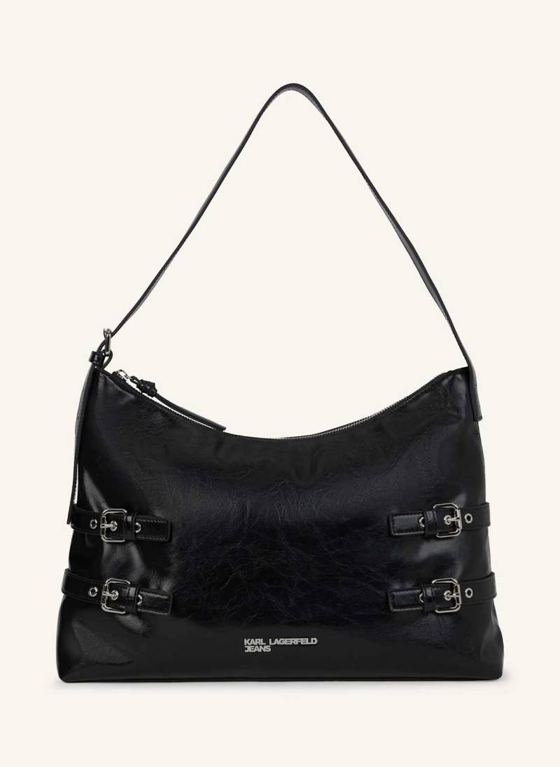 Karl Lagerfeld Jeans Schultertasche schwarz von KARL LAGERFELD JEANS