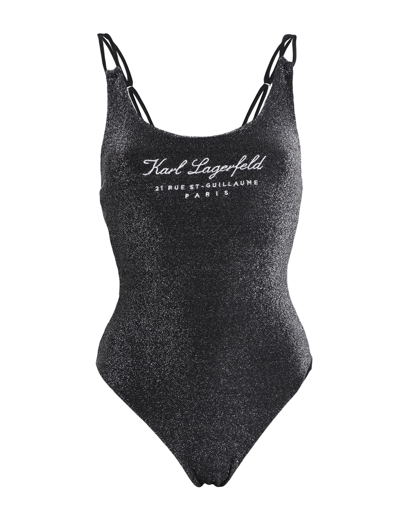 KARL LAGERFELD Badeanzug Damen Schwarz von KARL LAGERFELD