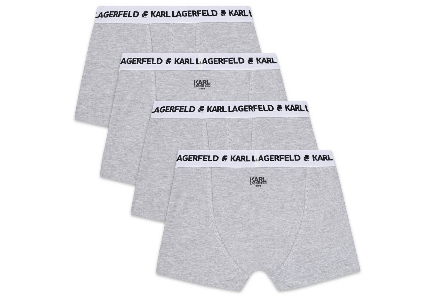 KARL LAGERFELD Boxershorts Karl Lagerfeld Boxershorts Trunks 2er Set grau Logo von KARL LAGERFELD