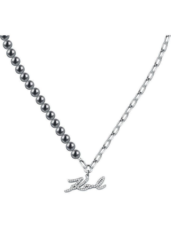 KARL LAGERFELD Collier Karl Lagerfeld Damen-Kette Edelstahl Kunstperle von KARL LAGERFELD