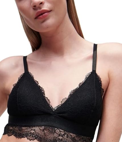 KARL LAGERFELD Damen Gepolsterter Longline Spitzen BH Schwarz S KARL LAGERFELD Damen Gepolsterter Longline Spitzen BH Schwarz S von KARL LAGERFELD