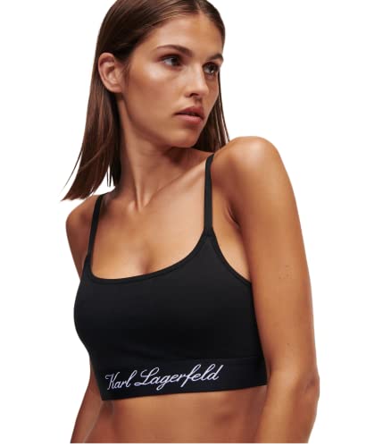 KARL LAGERFELD Damen Hotel Karl Bralette Schwarz M von KARL LAGERFELD