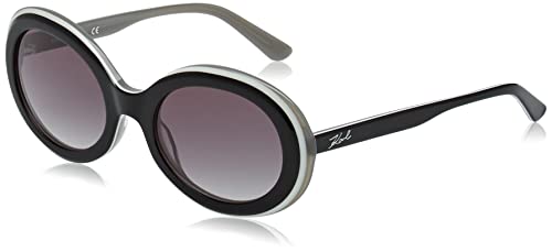 KARL LAGERFELD Damen KL6058S Sonnenbrille, BLACK/WHITE TRILAYER, 53 von KARL LAGERFELD