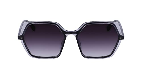 KARL LAGERFELD Damen KL6083S Sonnenbrille, Schwarz/Grau, Einheitsgröße von KARL LAGERFELD