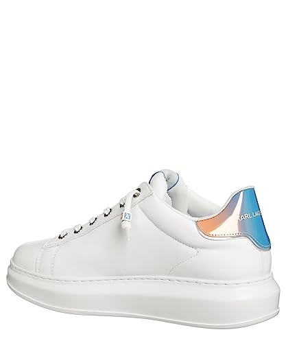 KARL LAGERFELD Damen Kapri Sneaker White - Blue 38 EU von KARL LAGERFELD