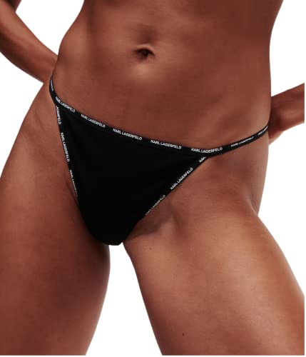 KARL LAGERFELD Damen Karl Lagerfeld Damen G-String Mit Mini-Logo, Schwarz, XS von KARL LAGERFELD