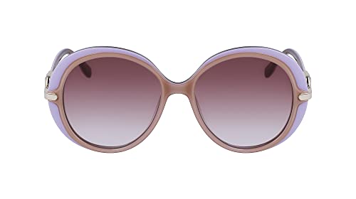 KARL LAGERFELD Damen KL6084S Sonnenbrille, Beige/Lila, Einheitsgröße von KARL LAGERFELD