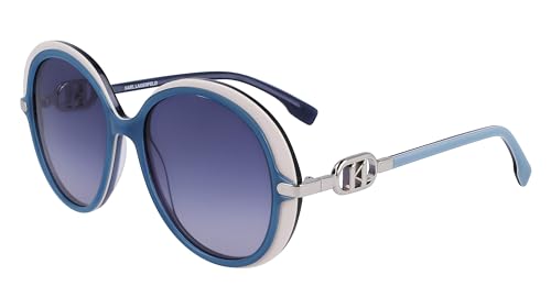 Karl Lagerfeld Unisex KL6084S Sunglasses, 458 Azure White, 70 von KARL LAGERFELD