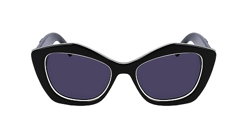 KARL LAGERFELD Damen Kl6127s Sonnenbrille, Schwarz/Weiß, Einheitsgröße von KARL LAGERFELD