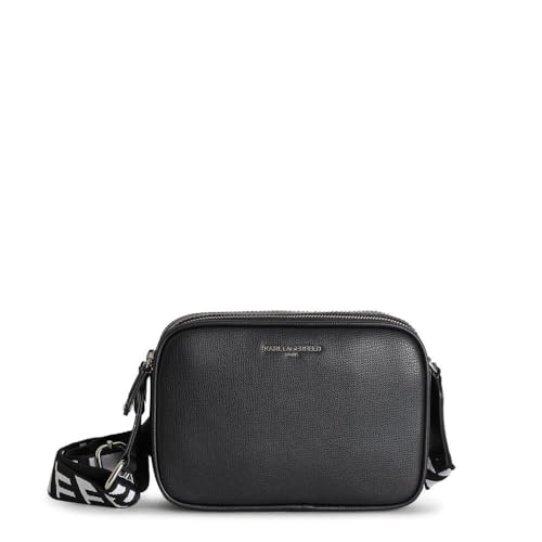 KARL LAGERFELD Damen Maybelle Crossbody Cross Body, Schwarz/Silber von KARL LAGERFELD