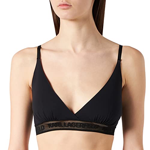 KARL LAGERFELD Damen Ultraleichter Logo Dreieck BH Schwarz M von KARL LAGERFELD