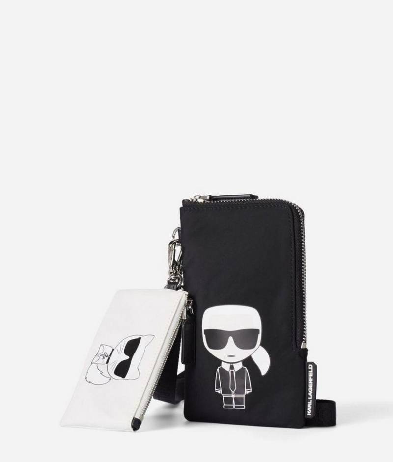 KARL LAGERFELD Handtasche Ikonik Double black von KARL LAGERFELD