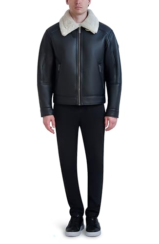 KARL LAGERFELD Paris Herren Kurze Puffer Jacke, Schwarz, Large von KARL LAGERFELD