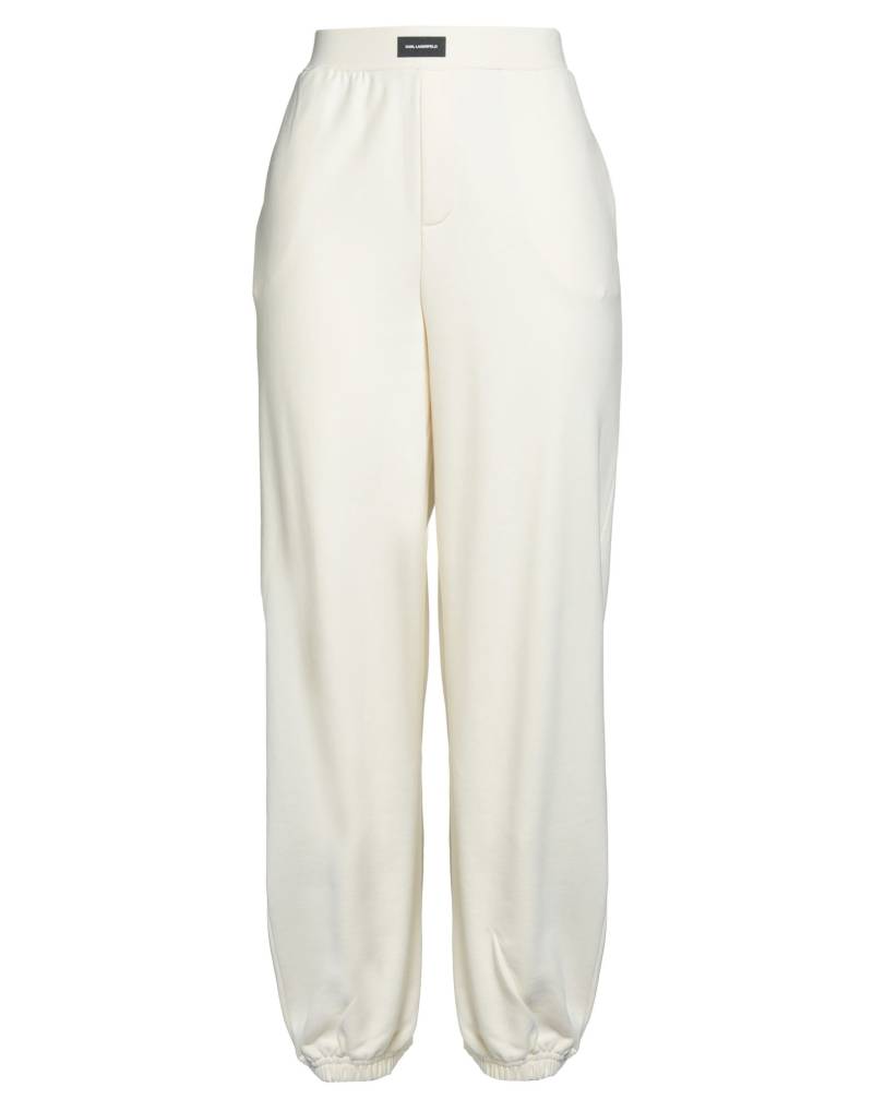 KARL LAGERFELD Hose Damen Cremeweiß KARL LAGERFELD Hose Damen Cremeweiß von KARL LAGERFELD