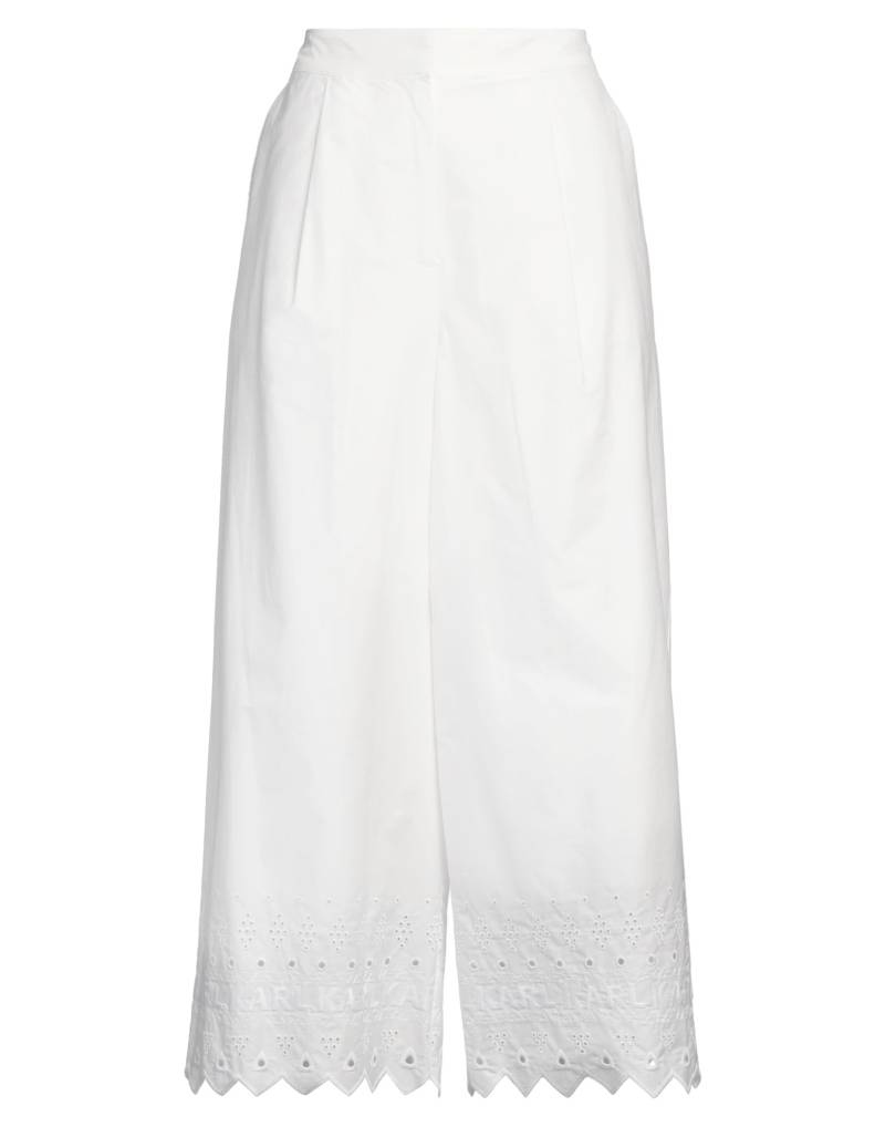 KARL LAGERFELD Hose Damen Weiß von KARL LAGERFELD