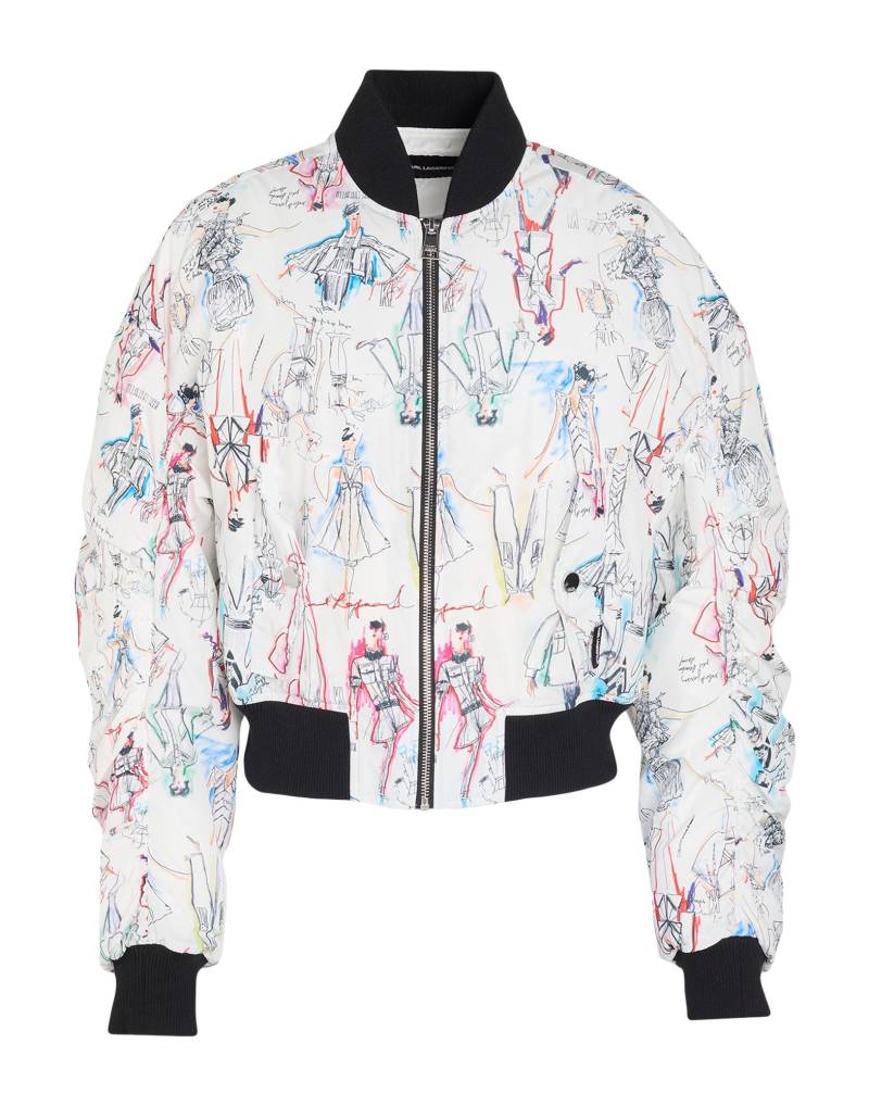 KARL LAGERFELD Jacke & Anorak Damen Weiß von KARL LAGERFELD
