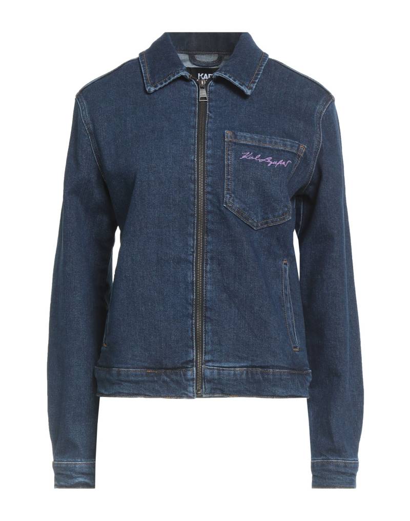 KARL LAGERFELD Jeansjacke/-mantel Damen Blau von KARL LAGERFELD