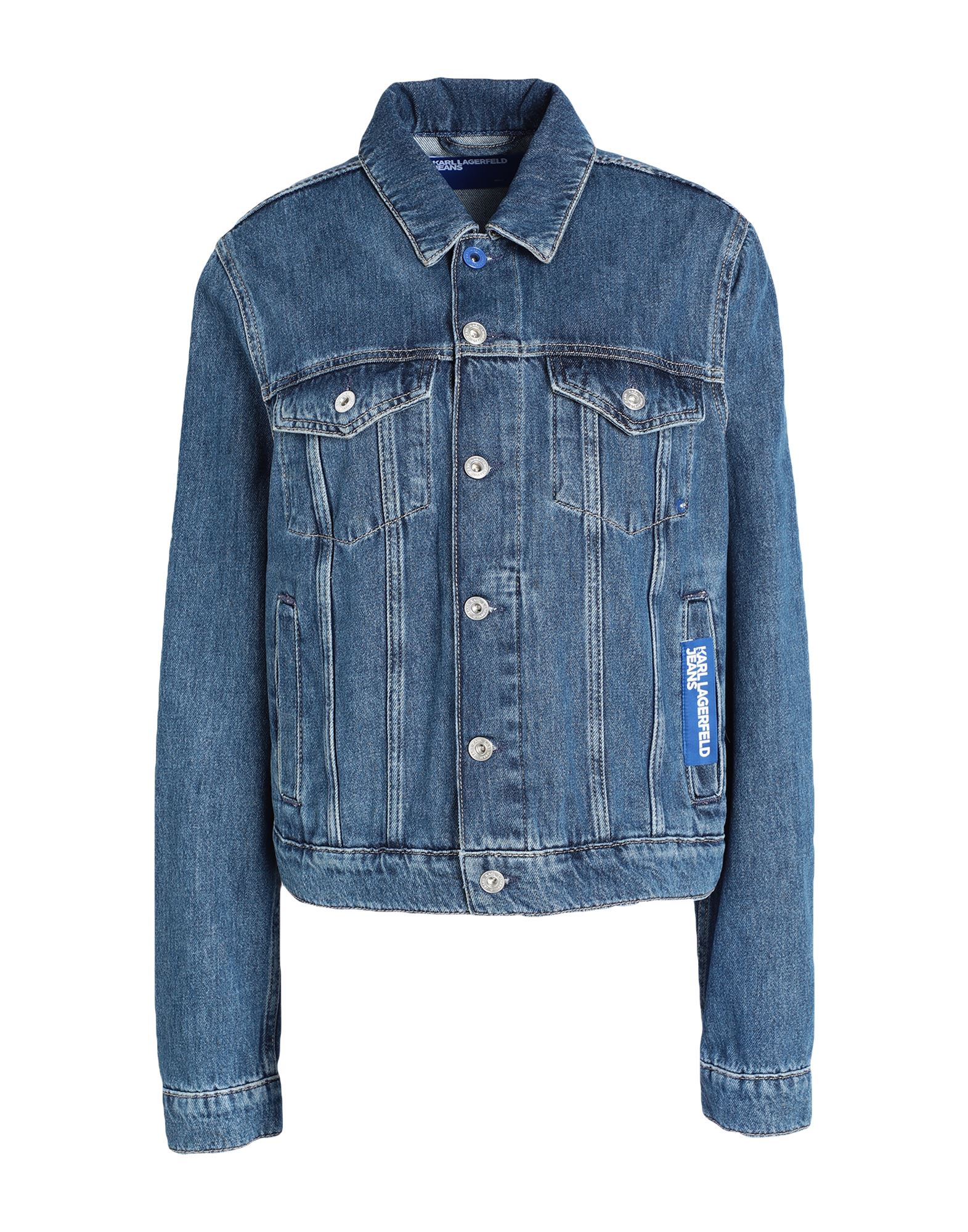 KARL LAGERFELD JEANS Jeansjacke/-mantel Damen Blau von KARL LAGERFELD JEANS