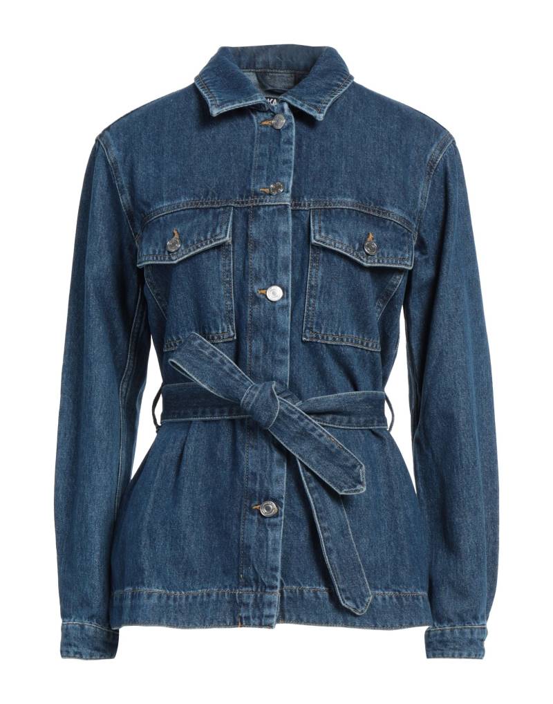 KARL LAGERFELD Jeansjacke/-mantel Damen Blau von KARL LAGERFELD