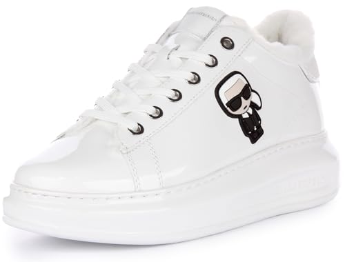 KARL LAGERFELD KL62530S 111 White Textured Lthr Kapri Ikon Shine Lo Lace, 111 weiß gewebt, 38 EU von KARL LAGERFELD